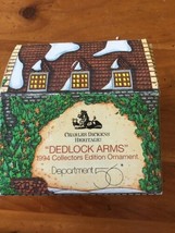 Department 56 Charles Dickens Heritage Village Dedlock Arms SIGNED Retired 1994 - $26.72