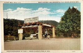 Oldest Well in U. S. A., Indian Spanish well, New Mexico, vintage postcard - £9.42 GBP