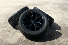 20&quot; Matte Black Snowflake Wheels Highway Tires For GMC Sierra Yukon Dena... - $1,652.31