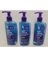 3--Clean &amp; Clear Night Relaxing Oil-Free Deep Cleaning 8 Fl Oz, BLUE - $34.71 CAD