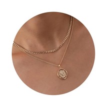 Layered Initial Necklaces for Women, A-Z Letter 14K - £41.49 GBP