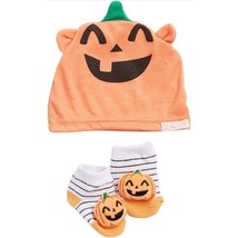 NWT Lila &amp; Jack Toddler Pumpkin Hat and Sock Set Size 0-6 - £6.25 GBP