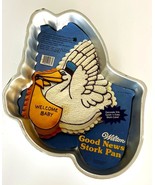 Vintage 1983 Welcome Baby Wilton Good News Stork Pan w Instructions - $18.04 CAD
