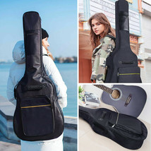 41&quot; Thick Padded Electric Bass Guitar Gig Bag Acoustic Case w/ 2 Backpack Straps - £34.36 GBP