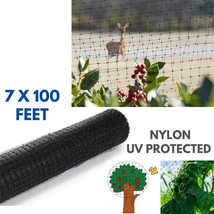 Black Polypropylene Deer Fence 7 x 100 ft. Garden Crop Plastic Barrier F... - £27.88 GBP