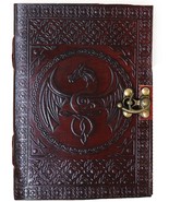 jaald 18 cm dragon Leather Blank grimoire leather journal book of shadow... - $27.00+