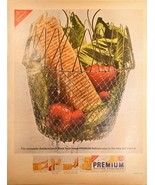 Premium Saltine Crackers Fruits Salad Snacks Lunch-1964 Vintage Print Ad - $11.73