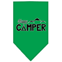 Happy Camper Screen Print Bandana Emerald Green Size Large - £9.11 GBP