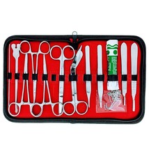 18 pcs Minor Surgery Set Surgical Instruments Kit Stainless Steel with Case - £41.89 GBP