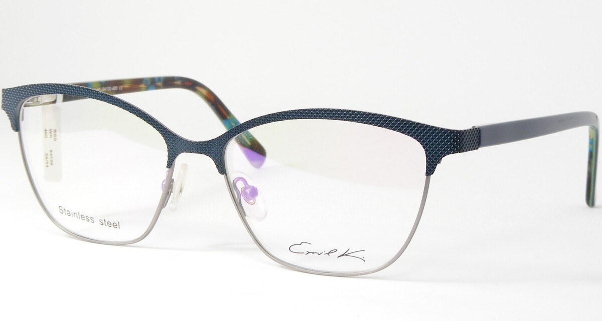 Emil K.64130 480 Sarcelle/Argent Rare Unique Lunettes 55-14-140 Allemagne - $95.98 Emil K.64130 480 Sarcelle/Argent Rare Unique Lunettes 55-14-140 Allemagne - $95.98