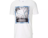 Puma Basketball Men&#39;s Crew Neck Short Sleeve T-Shirt in White-Medium - £15.61 GBP