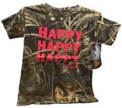 Duck Commander REAL TREE Max-4 Camo T-Shirt - Youth SM, Pink, Happy Happy Happy - $12.99