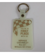 Vintage You&#39;re In First Place With Us Service Chevrolet Plastic Keychain - $108.40 MXN