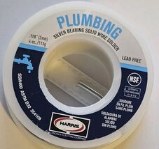 Harris solid wire Lead free Silver bearing plumbing solder 4oz SSW800 .1... - €21,41 EUR Harris solid wire Lead free Silver bearing plumbing solder 4oz SSW800 .1... - €21,41 EUR