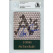 Ray Fosse Auto Oakland Athletics Autograph Signed 1996 Baseball Schedule Beckett - £62.12 GBP