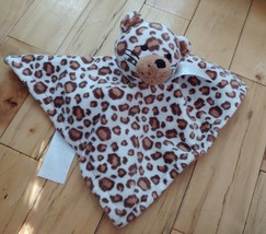 Babies R Us Lovey 12x12 Security Blanket Plush Brown Tan Spotted Cat Leopard - £23.19 GBP