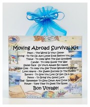 Moving Abroad Survival Kit - A Unique Fun Novelty Gift Good Luck Keepsake ! - £6.51 GBP