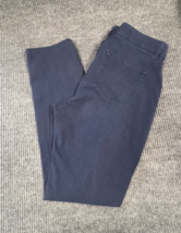 CHAPS Khaki Dress Pants Womens 12 Navy Blue Chino Slacks 5 Pocket Straight Leg - £18.02 GBP