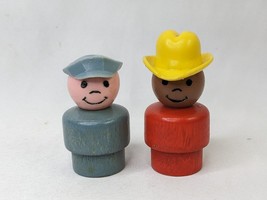 Fisher Price Little People Mailman Cowboy Figure Wood Body Plastic Head - $9.95