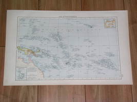 1898 Antique Map Of Oc EAN Ia Pacific German Colonies Bismarck Archipelago Hawaii - £17.98 GBP