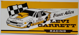 Vintage Bruce Allen Levi Garrett Racing 8-1/2&quot; x 3-1/2&quot; Bumper Sticker NOS - £4.66 GBP
