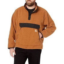 Carhartt Men&#39;s Relaxed Fit Fleece Pullover Carhartt Brown Size XL 0J4991-M - £68.63 GBP
