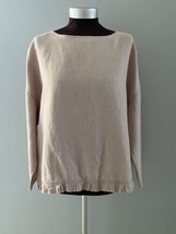 J. Jill Blouse Size M Pink 100% Linen Top Relaxed Fit Lagenlook Boxy Ove... - £30.67 GBP