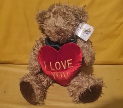 I Love You Brown Teddy Bear 16&quot; - £14.38 GBP