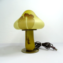 Vintage Glass Mushroom Lamp 1986 Rainbow Co MCM Desk Table Side Small Retro Work - £186.72 GBP