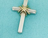 Tiffany &amp; Co Silver and 18K Gold Cross Crucifix Pendant Mens Unisex - $289.00