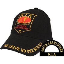 CP00518 Black KIA &quot;America Remembers; We Leave No One Behind&quot; Embroidered Cap - £10.52 GBP