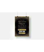 Custom Welcome Sign for Retirement Party, Gold Glitter, Personalized Nam... - $29.35+