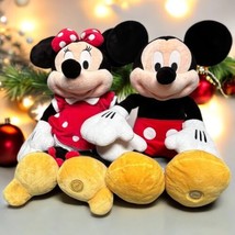 Disney Stores Minnie &amp; Mickey Mouse Plush 25&quot; Large Stuffed Animals Doll... - $30.00