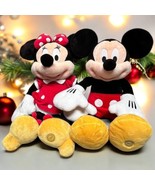 Disney Stores Minnie &amp; Mickey Mouse Plush 25&quot; Large Stuffed Animals Doll... - $28.05