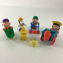 Peanuts Gang McDonald&#39;s Figures Linus Charlie Brown Snoopy Lucy Vintage 1989 Toy - £23.65 GBP