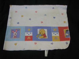 Vintage Winnie The Pooh Cotton Flannel Baby Receiving Blanket Piglet Eeyore - £17.75 GBP