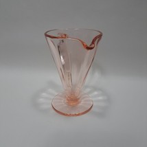 30s Vintage Indiana Glass Pink Depression Creamer Ribbed Does NOT Fluoresce - $31.88