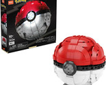 MEGA CONSTRUX POKEMON JUMBO POKE BALL BUILDABLE 303 PIECES STAND HBF53 - £34.39 GBP