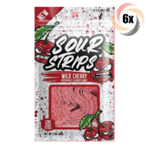 6x Bags Sour Strips New Wild Cherry Flavored Candy | 3.4oz | Fast Shipping - £25.67 GBP