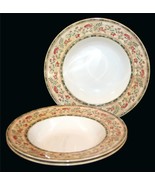3 Johnson Bros OZARK MCBAINE Floral Winding Border Rimmed Soup Bowls Eng... - $41.14 CAD