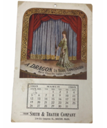 March 1905 SMITH &amp; THAYER CO Calendar Boston Mass Postcard Theatre A Dragon - $19.79