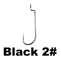 JACKFISH 50pcs/lot High- steel fishing hook  black Crank hook lure Worm hook wit - £37.46 GBP