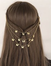 Gold butterfly hair jewellery - holiday hair clips - £9.72 GBP