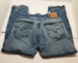 VINTAGE Levis Jeans Men&#39;s 40 x 30 WORKWEAR FIT Denim Blue Jeans Distressing - £22.03 GBP