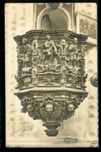 Vintage Postcard RPPC Real Photo Catholic Cathedral Pulpit Yanez Tasco T... - $9.89