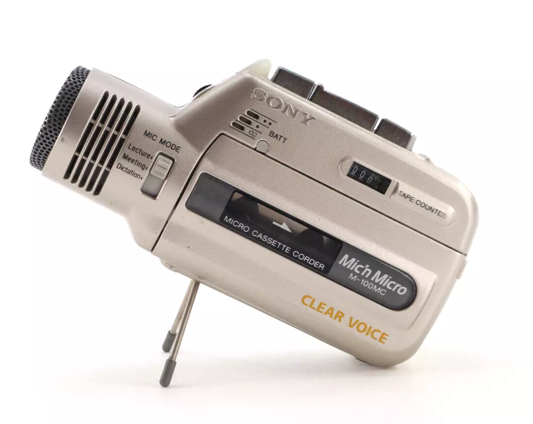 Sony Micro Cassette Voice Recorder M-100MC Gray - SERVICED - $69.00