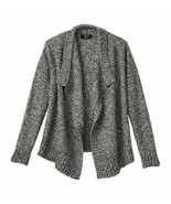 Girls Sweater Plus Size Its Our Time Black Marled Cascade Cardigan $42-s... - $20.79