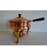 Vtg 4 pc COPPER/ BRASS ALUMINUM CHAFING Dish Double Broiler Pot Pan JAPAN - $475.79 MXN