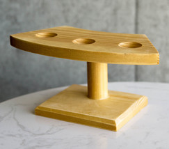 Natural Wood Japanese Style Temaki Sushi Roll Or Cone Holder Rack Stand 3 Holes - £15.97 GBP