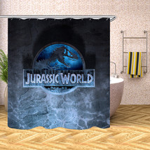 Jurassic Park Waterproof ShowerCurtain Polyester Bathroom Decor Curtain Dinosaur - £13.13 GBP+